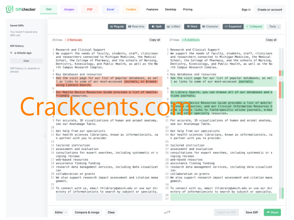 Diffchecker Free Download